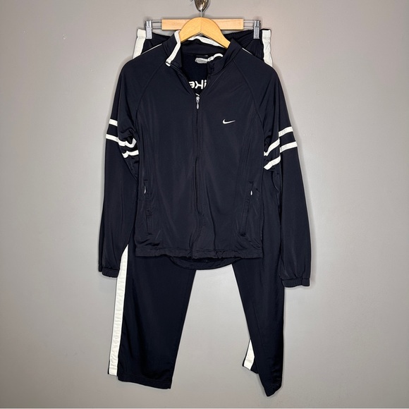 Nike Pants & Jumpsuits Vintage Nike Striped Black White Tack Suit
